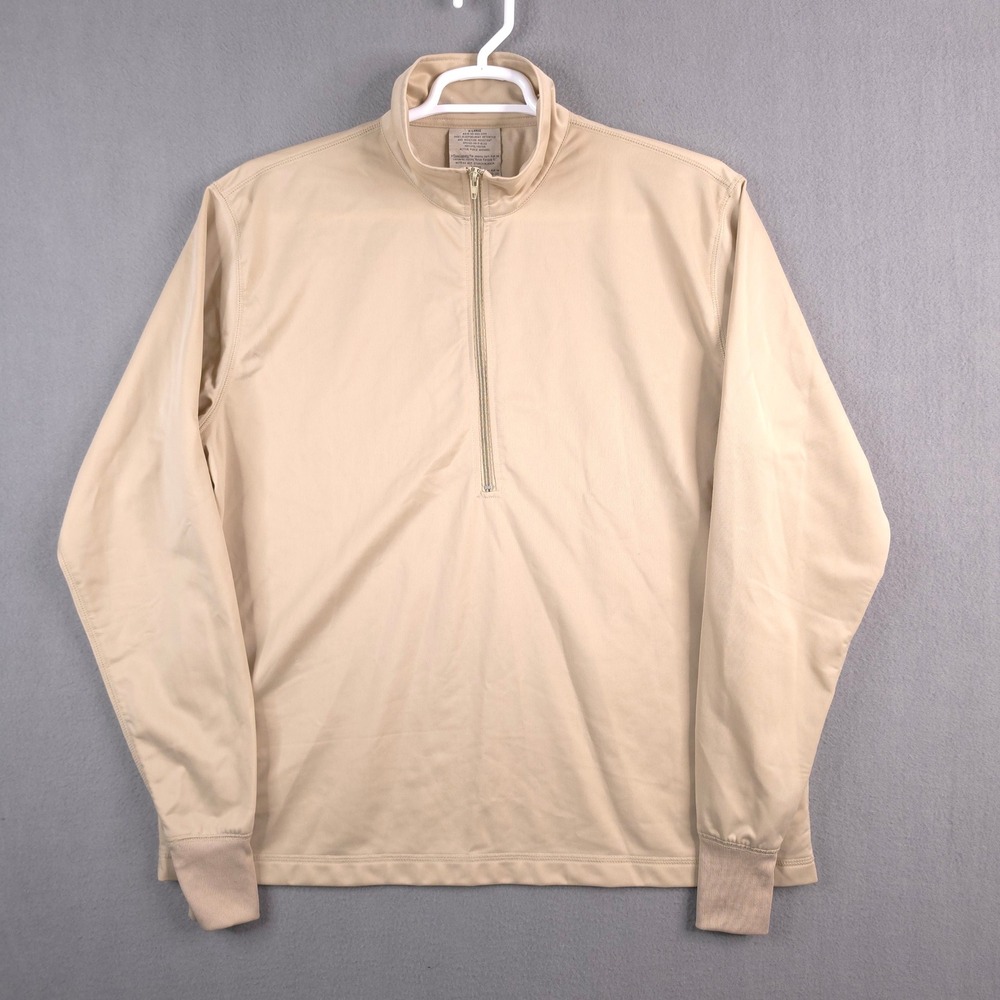 Active Force Apparel Mens XL Tan Quarter Zip Heat Retentive Sleeping Shirt Base